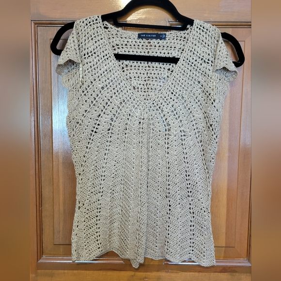 Sparkly Gold Woven Top, Limited, Size S - Picture 6 of 6